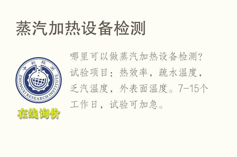 蒸汽加<font color='red'>热</font>设备检测
