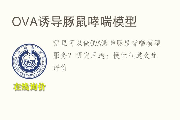 OVA诱导豚鼠哮喘<font color='red'>模型</font>